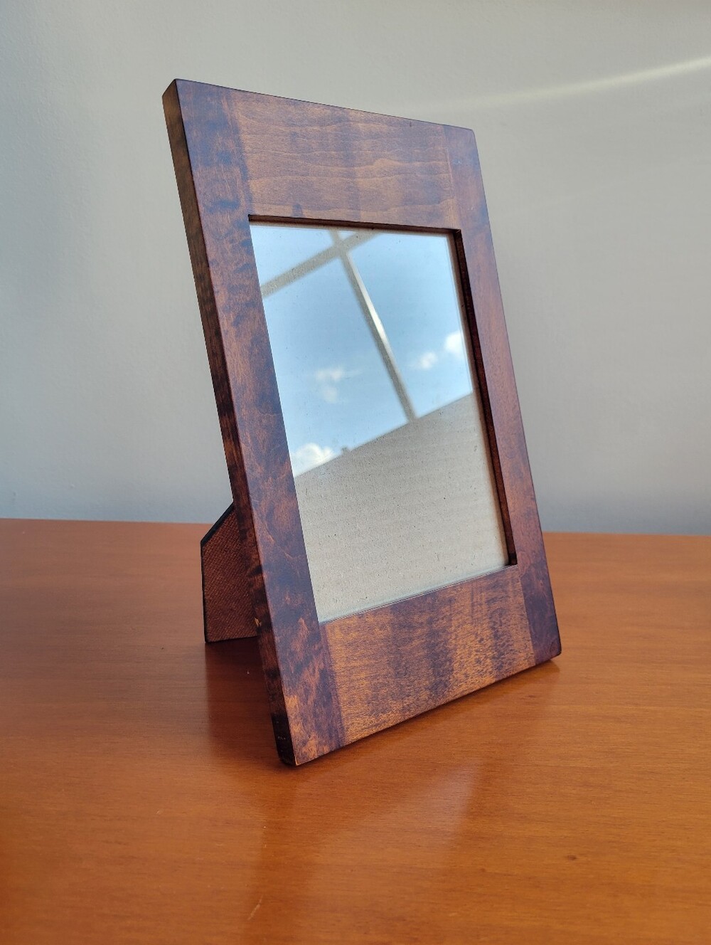Pottery Barn Brown Wood 4x6 Picture Frame Made in Thailand
